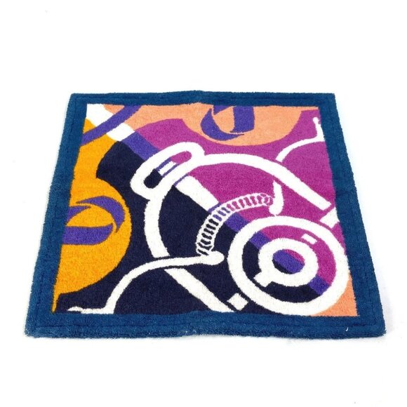 HERMES Carré de Plage square hand towel towel cotton Multicolore - Picture 1 of 8
